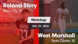 Matchup: Roland-Story High vs. West Marshall  2016