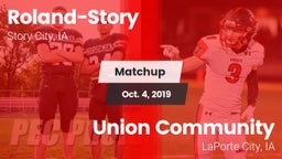 Matchup: Roland-Story High vs. Union Community  2019