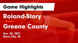 Roland-Story  vs Greene County  Game Highlights - Jan. 30, 2021