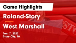 Roland-Story  vs West Marshall  Game Highlights - Jan. 7, 2022