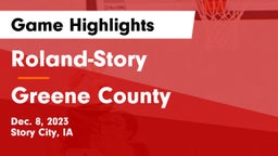 Roland-Story  vs Greene County  Game Highlights - Dec. 8, 2023