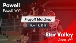 Matchup: Powell  vs. Star Valley  2016