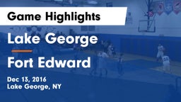 Lake George  vs Fort Edward Game Highlights - Dec 13, 2016