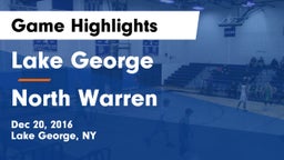 Lake George  vs North Warren Game Highlights - Dec 20, 2016