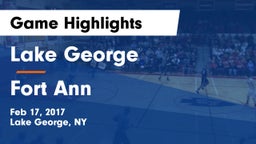 Lake George  vs Fort Ann Game Highlights - Feb 17, 2017
