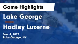Lake George  vs Hadley Luzerne  Game Highlights - Jan. 4, 2019