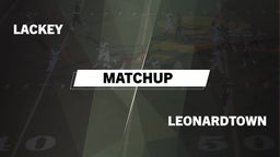 Matchup: Lackey  vs. Leonardtown  2016