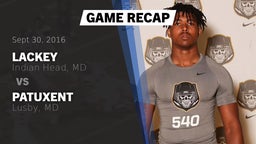 Recap: Lackey  vs. Patuxent  2016