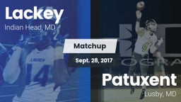 Matchup: Lackey  vs. Patuxent  2017