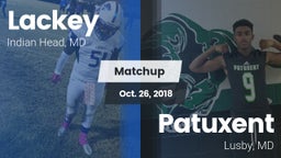 Matchup: Lackey  vs. Patuxent  2018
