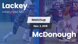 Matchup: Lackey  vs. McDonough  2018