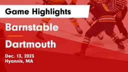 Barnstable  vs Dartmouth  Game Highlights - Dec. 13, 2023