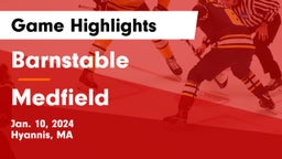 Barnstable  vs Medfield  Game Highlights - Jan. 10, 2024