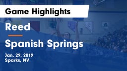 Reed  vs Spanish Springs  Game Highlights - Jan. 29, 2019