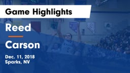 Reed  vs Carson  Game Highlights - Dec. 11, 2018