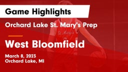 Orchard Lake St. Mary's Prep vs West Bloomfield  Game Highlights - March 8, 2023