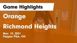 Orange  vs Richmond Heights  Game Highlights - Nov. 19, 2021