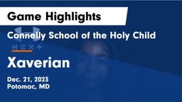Connelly School of the Holy Child  vs Xaverian  Game Highlights - Dec. 21, 2023