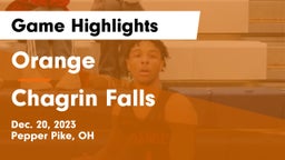 Orange  vs Chagrin Falls  Game Highlights - Dec. 20, 2023
