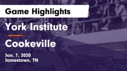 York Institute vs Cookeville  Game Highlights - Jan. 7, 2020