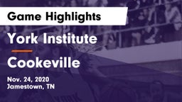York Institute vs Cookeville  Game Highlights - Nov. 24, 2020