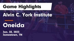 Alvin C. York Institute vs Oneida  Game Highlights - Jan. 30, 2023