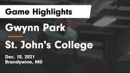 Gwynn Park  vs St. John's College  Game Highlights - Dec. 10, 2021