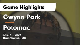 Gwynn Park  vs Potomac  Game Highlights - Jan. 31, 2022