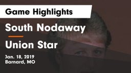South Nodaway  vs Union Star Game Highlights - Jan. 18, 2019