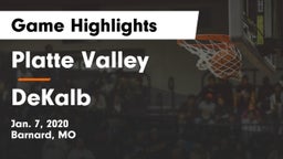 Platte Valley  vs DeKalb  Game Highlights - Jan. 7, 2020