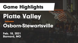Platte Valley  vs Osborn-Stewartsville  Game Highlights - Feb. 18, 2021