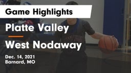 Platte Valley  vs West Nodaway  Game Highlights - Dec. 14, 2021