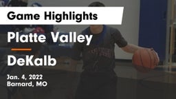 Platte Valley  vs DeKalb  Game Highlights - Jan. 4, 2022