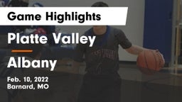 Platte Valley  vs Albany  Game Highlights - Feb. 10, 2022