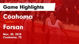 Coahoma  vs Forsan  Game Highlights - Nov. 20, 2018
