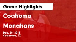 Coahoma  vs Monahans  Game Highlights - Dec. 29, 2018