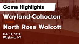 Wayland-Cohocton  vs North Rose Wolcott Game Highlights - Feb 19, 2016