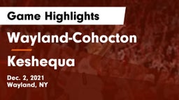 Wayland-Cohocton  vs Keshequa  Game Highlights - Dec. 2, 2021