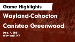 Wayland-Cohocton  vs Canisteo Greenwood Game Highlights - Dec. 7, 2021
