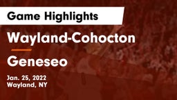 Wayland-Cohocton  vs Geneseo  Game Highlights - Jan. 25, 2022