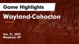 Wayland-Cohocton  Game Highlights - Jan. 31, 2022