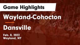 Wayland-Cohocton  vs Dansville  Game Highlights - Feb. 8, 2022