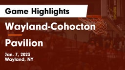 Wayland-Cohocton  vs Pavilion  Game Highlights - Jan. 7, 2023