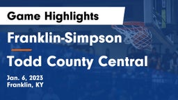 Franklin-Simpson  vs Todd County Central  Game Highlights - Jan. 6, 2023