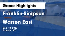 Franklin-Simpson  vs Warren East  Game Highlights - Dec. 12, 2023