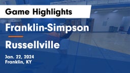 Franklin-Simpson  vs Russellville  Game Highlights - Jan. 22, 2024