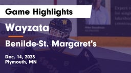 Wayzata  vs Benilde-St. Margaret's  Game Highlights - Dec. 14, 2023