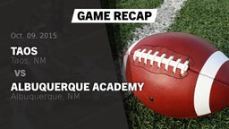 Recap: Taos  vs. Albuquerque Academy  2015