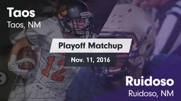 Matchup: Taos  vs. Ruidoso  2016