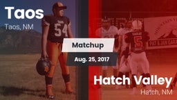 Matchup: Taos  vs. Hatch Valley  2017